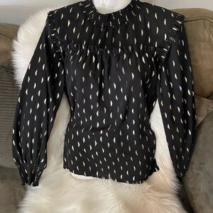 Dorothy Perkins Black and Gold Blouse